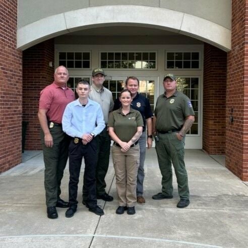 Members of Marion County Sheriff's Office team visit the Arkansas State Mountain Home campus to participate in a Public Safety Instructor Development course. The training will allow them to instruct other law enforcement professionals in public safety. CONTRIBUTED PHOTO