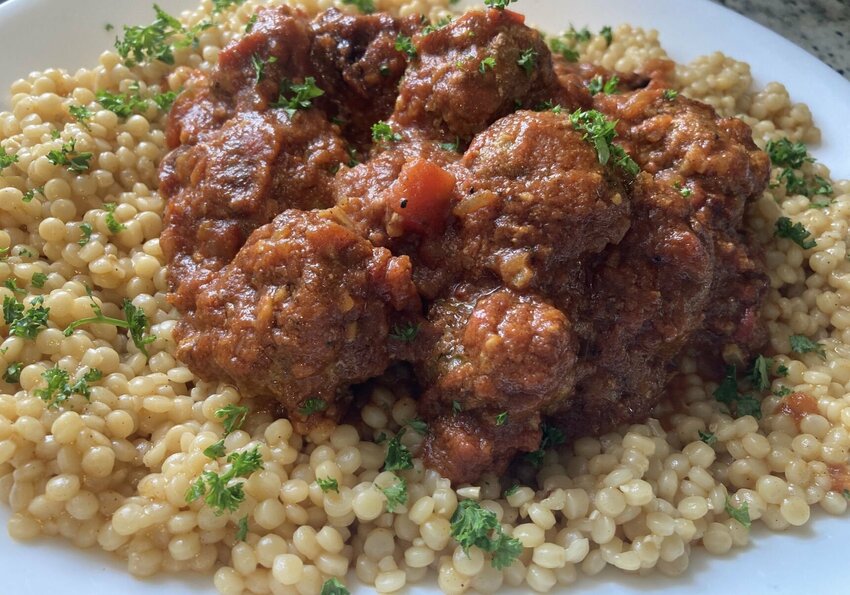 Moroccan Meatballs with Israeli cous cous is a great way to enjoy a few new spices in your meals. CONTRIBUTED PHOTO / LINDA MASTERS
