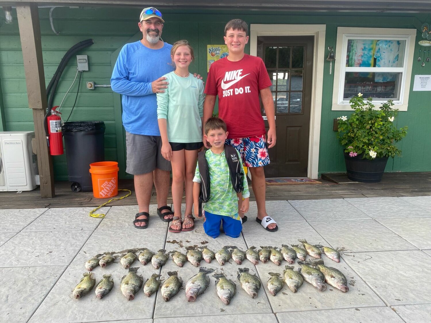 Heath Jones and his children had a great day fishing with Aaron Hodge. CONTRIBUTED PHOTO