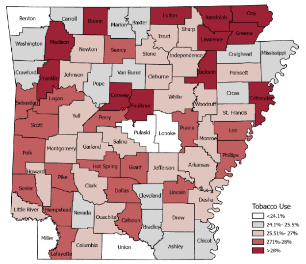 Nearly one in four adult Arkansans used tobacco in last 30 days