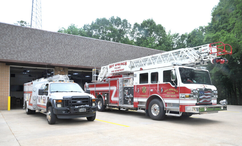 A fire engine and rescue vehicle sit ready for response at Cortez Fire Station last week. Maintaining a reliable fleet of fire trucks is crucial to protecting life and property, and to keeping or improving the Village’s ISO rating, POA general manager Ken Unger told the board Wednesday. (Lewis Delavan photo)