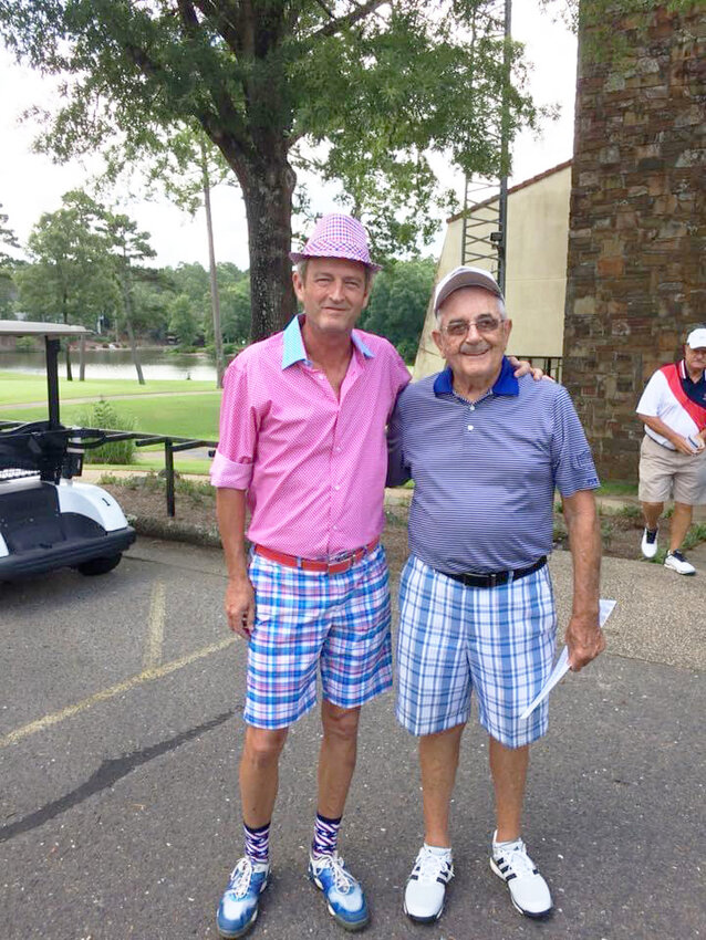 Tim Burke Cortez course manager (l) with Joe Clem, at a Wacky Wednesday gold game (Photo courtesy of Joe Clem)