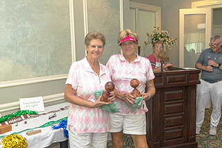 Touchdown Flight winners Connie Vaden and guest Nancy Pierce.