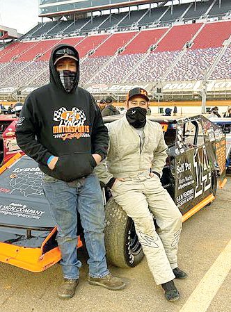It was the opportunity of a lifetime for Hillsboro's Nathan Lynch, right, pictured with his brother, Evan. Lynch got the opportunity to compete in the Bristol Dirt Nationals, which drew 900 entries to the iconic concrete speedway that was covered in dirt for the March NASCAR race.