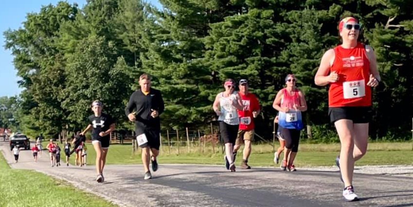 The 19th annual Freedom 5K Fun Run at Lake Lou Yaeger drew nearly 100 runners to Litchfield on Saturday, July 3. The event is a family favorite for many, including the Younkers of Litchfield,pictured above in black. Cody Younker and daughter Rilynn were both second in their age groups, while Parish Younker, not pictured, finished first in his group.