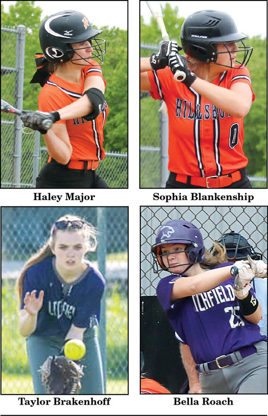 Two Litchfield players and two Hillsboro players joined 33 of their fellow players from the South Central Conference on this year&rsquo;s all-conference softball team.