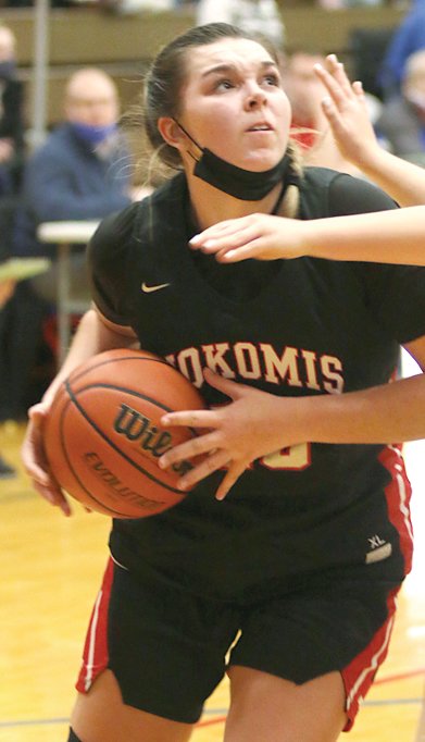 Nokomis junior Audrey Sabol (above) and Hillsboro junior Layne Rupert were both named as honorable mentions to the Associated Press all-state teams for their prowess during the 2021-22 season, with Rupert also earning special mention for the Illinois Basketball Coaches Association all-state list.