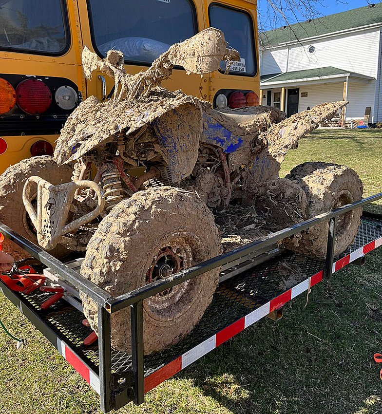 Somewhere beneath all of the muck accumulated from the Deer Camp course in Bloomfield, IN is the quad Briar Kuhl piloted to a ninth place finish in the Super Mini class of the Extreme XC series on Saturday, March 19.