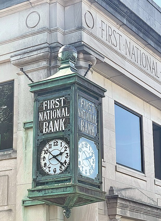 Since 1924, the clock hanging on the corner of the First National Bank building in Litchfield has been one of the city&rsquo;s most visible landmarks.