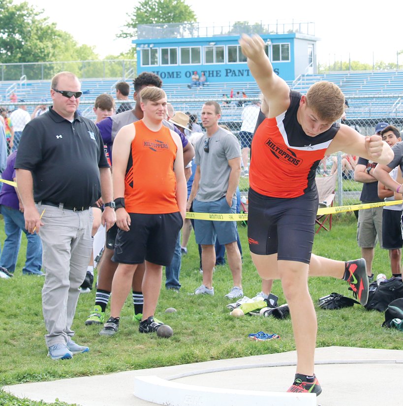 For the second straight year, Hillsboro senior Magnus Wells be going to the IHSA State Finals track meet after finishing third in the shot put and second in the discus at the sectional in North Mac on May 18.