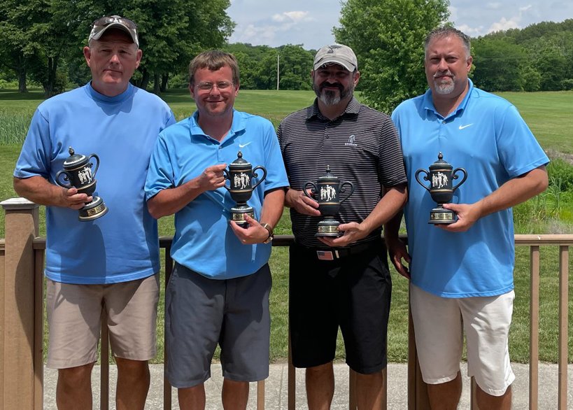 Twenty-three teams took to the fairways of Indian Springs Golf Course on Saturday, June 11, for the third annual Roy L. Hertel Foundation For Better Communities Golf Outing. This year&rsquo;s winners, from the left, were Steve Poffinbarger, Cory Carter, Jason Stamer and Jim Odle.