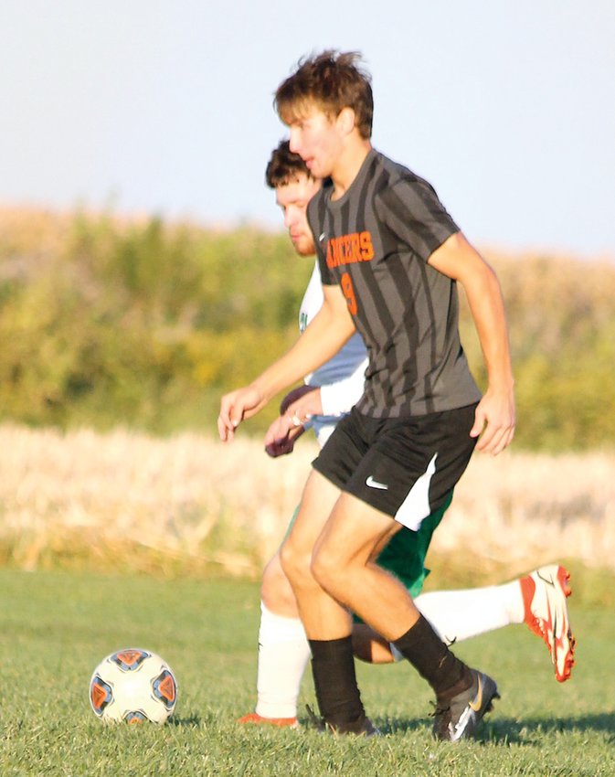 Nokomis senior Elijah Aumann scored three goals in the Lincolnwood co-op team&rsquo;s 5-1 win over Athens on Monday, Sept. 26, at Terry Todt Field in Raymond. Aumann&rsquo;s third goal of the game was his 32nd of the season, tying a 20-year-old program record for goals in a season, set in 2002 by Nick Umberger.