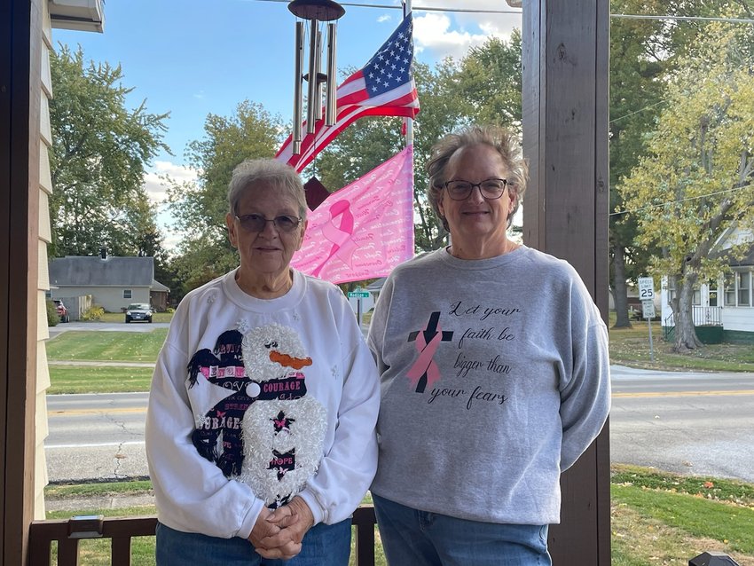 The mother and daughter duo of Jean Shannon, at left, and Tracey White, at right, both battled breast cancer about five years apart.