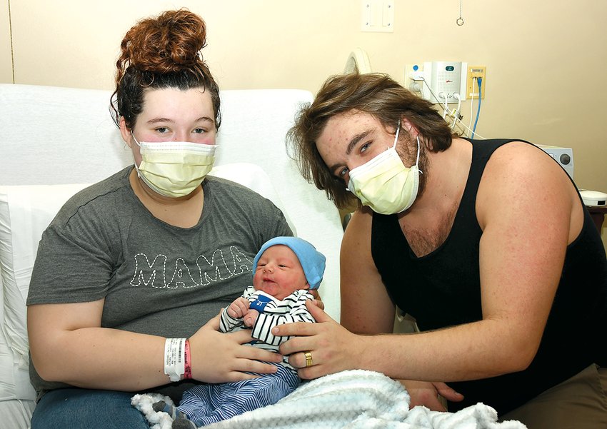 Just nine hours into the new year, Bryson Lee Harshani-Bayne made his grand appearance, earning him the title of 2023  The Journal-News First Baby of the Year. He was born at HSHS St. Francis Hospital in Litchfield, and is pictured above with his parents, Haley and Michael Harshani of Litchfield.