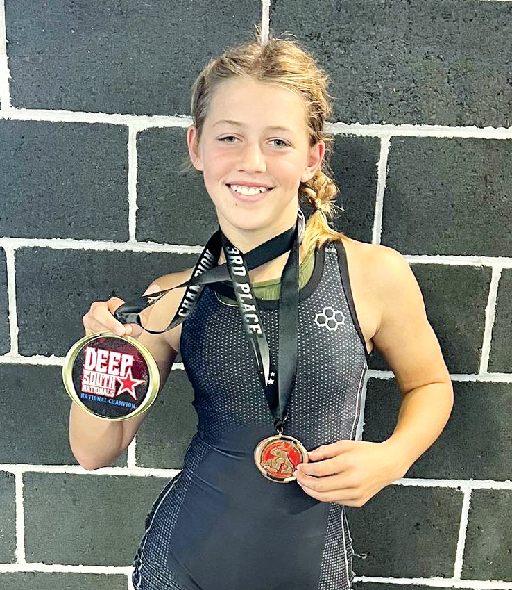 Wrestling has taken Litchfield Middle School eighth grader Rilynn Younker all over the country over the last few years, including a trip to Hoover, AL, last July, where she picked up a national championship at the Deep South Nationals.