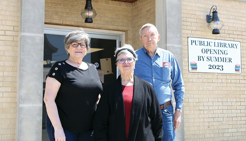 The energy behind the soon-to-be new Nokomis Public Library location, from the left, are directors Chris Ukena and Cynthia Crowe and volunteer advocate Jim Rupert.