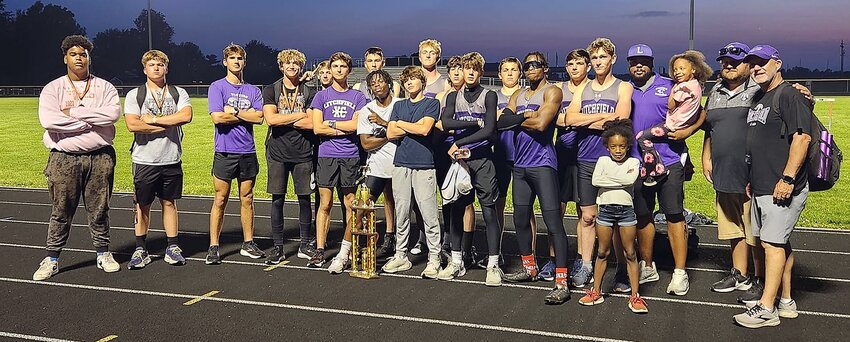 For the second straight year, the Litchfield boys track team won the Gillespie Invitational, racking up 106 points to beat runner-up Staunton by 21 points. In addition to the team win, Litchfield also won four individual events and set two new meet records in the 1600 with Camden Quarton and triple jump with Keenan Powell.