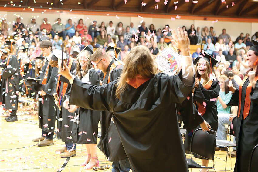 It&rsquo;s not over until the confetti flies, and the Lincolnwood class of 2023 celebrated that they had successfully completed their high school education on Friday, May 19.