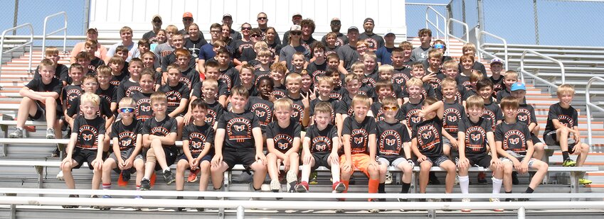 About 60 children from the Hillsboro School District and other local communities joined the fun with the Topper football staff and players to learn the fundamentals of football at the Troy Helton Memorial Youth Topper Football Camp.