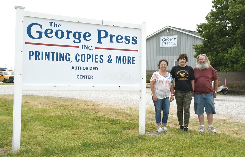 The George Press will close its doors in Litchfield this June. Pictured above, from the left are Chrissy Heimann, Alison Kuehn and Bob Corrado.
