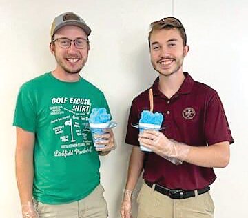 Jayden (left) and Keagan (right) Marten, the founders of The Ice Box, a new shaved ice food truck that will be located in downtown Hillsboro and Litchfield.