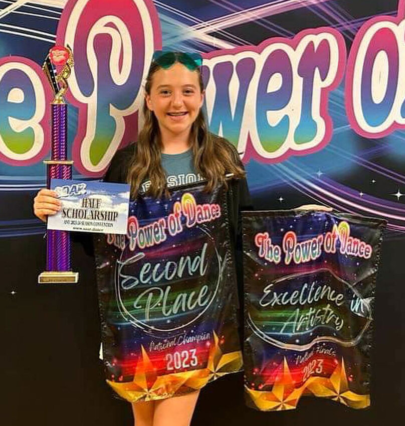 Claire Trader, pictured above, of Hillsboro competed at the Power of Dance National Competition on Tuesday, June 27. She placed second overall in the Tween Intermediate Lyrical Solo Category.