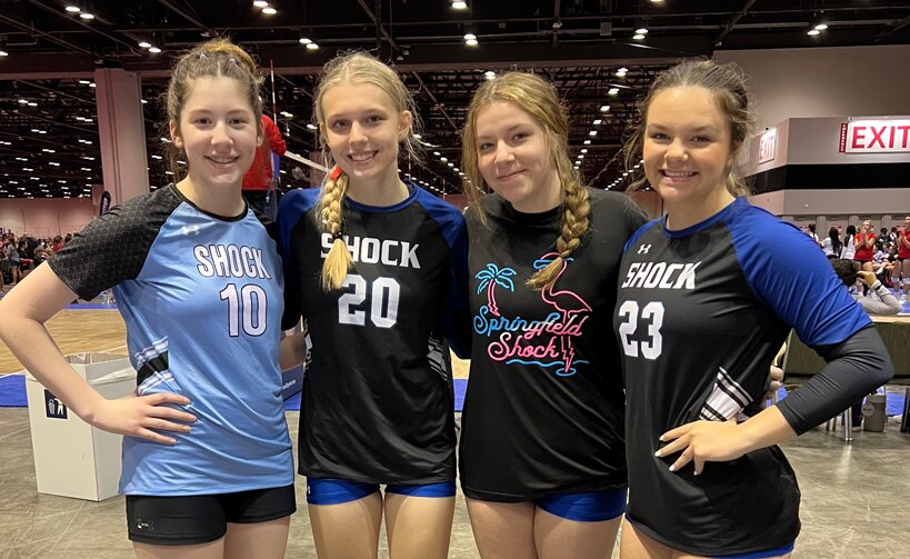 Lincolnwood-Morrisonville&rsquo;s Kierstyn Denney, Annika Rhodes, Elizabeth Hill and Rebecca Hill all played for the Springfield Shock at the AAU Nationals in Florida in June, with Denney playing for the 16 Spark, Rhodes playing for the 17 Spark and the Hills playing for the 16 Surge.