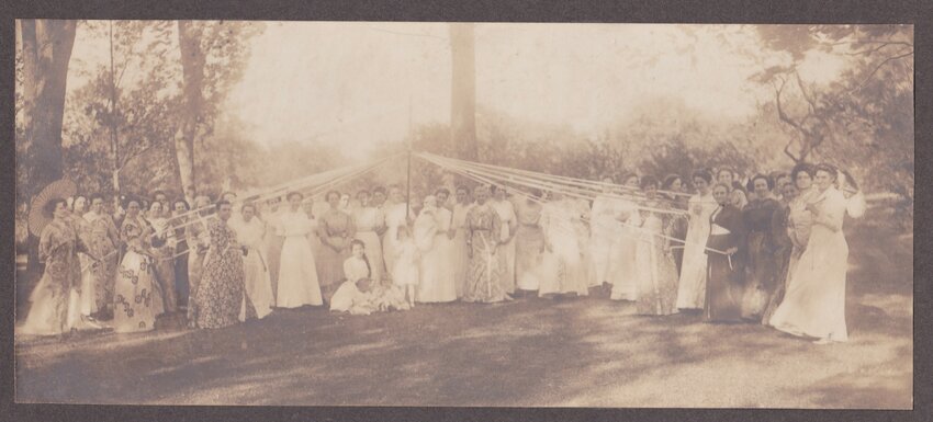 The Litchfield Woman&rsquo;s Club was one of the earliest and most active organizations in the City of Litchfield. Above, is a photo from a May Day party held by the club at the Davis home on East Union Avenue in the early 1900s.