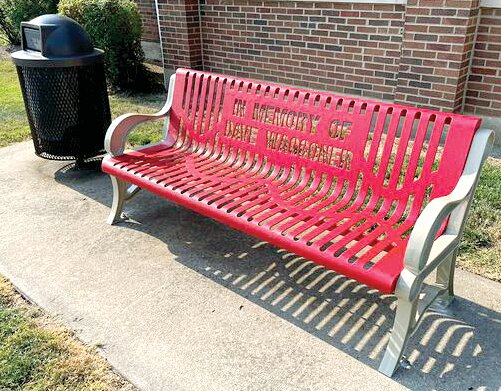Danny Millburg and Dave Waggoner spent a great deal of time and effort in making sure the former Waggoner High School building remained a centerpiece of their community before both passed away in 2022. Now, there is a lasting reminder of that dedication in two benches installed in front of the Waggoner Centennial Building in their honor.