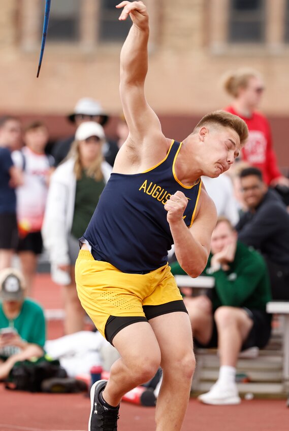 Augustana's Magnus Wells at the CCIW Track and Field Championships