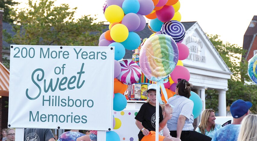 Downtown Hillsboro was full of people making sweet memories as this year&rsquo;s Old Settlers Parade rolled through town on Thursday evening, Aug. 10. Pictured above, the newly opened store, The Sweet Spot, took home first place honors in the business division of this year&rsquo;s parade.