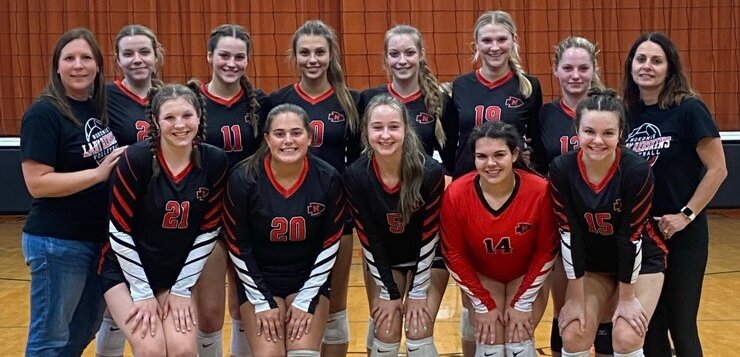 The Nokomis High School volleyball team finished second overall in the Altamont Invitational on Saturday, Sept. 2, going 3-1-1 to improve to 7-2-1 on the season. In front, from the left, are Kinley Stolte, Maddison DeWerff, Camryn Engelman, Grace King and Becca Hill. In the back row are Assistant Coach Amy Stolte, Lizzy Hill, Mackenzie Mehochko, Addison Glenn, Natalie Brownback, Reaghan Jonas, Presley Mehochko and Head Coach Megan Mehochko.