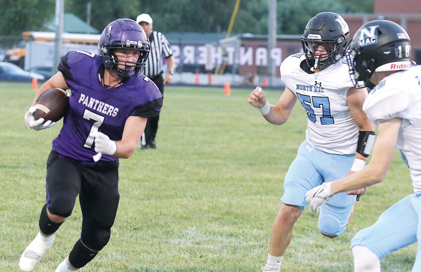 Running for 344 yards and six touchdowns, Litchfield senior A.J. Sypherd had a game that most can only dream about on Friday, Sept. 8, as the Panthers defeated North Mac 42-21 for their first victory of the season.