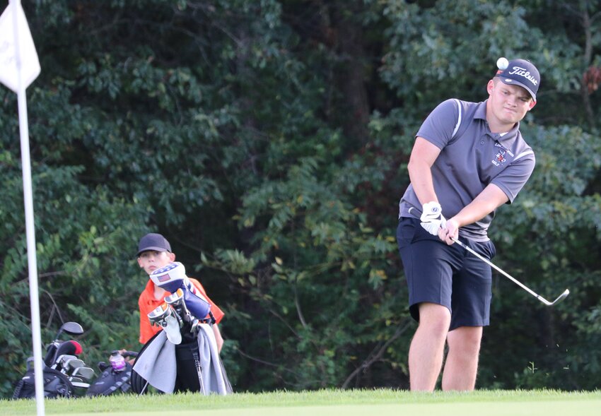 The Lincolnwood boys golf team had five rounds in the mid-to-low 40s on Tuesday, Sept. 12, at Timber Lakes Golf Course in Staunton, including a 44 by Zach Waldeck (above). Waldeck would have had a scoring round for each of the other four teams at the meet, but was the Lancers&rsquo; fifth man as they shot a 167 to improve to 21-6 on the season.