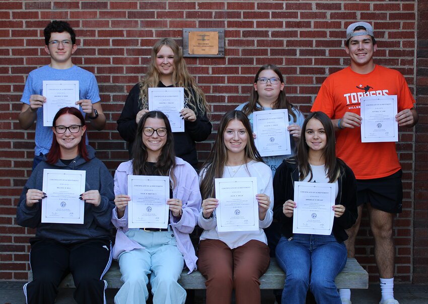 Pictured above, from the left, back row are Benjamin Hoehn, Samantha Frailey, Kyleigh Currie and Mitchell Lowe. In the front row are Melissa Bell, Chloe Martincic, Jesse Balla and Annabelle Wright.