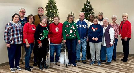 Pictured above, in front, from the left are Cindy Parott, Linda Curtin, Elma Logan, Betty Stephens, Connie Virden, Barb Duncan and Marcia White. In back are Dick Breckenridge, John Bucari, Eric Kenny, Marian Pierson, David Spinner, Joyce Shelton and Nancy Wagner.