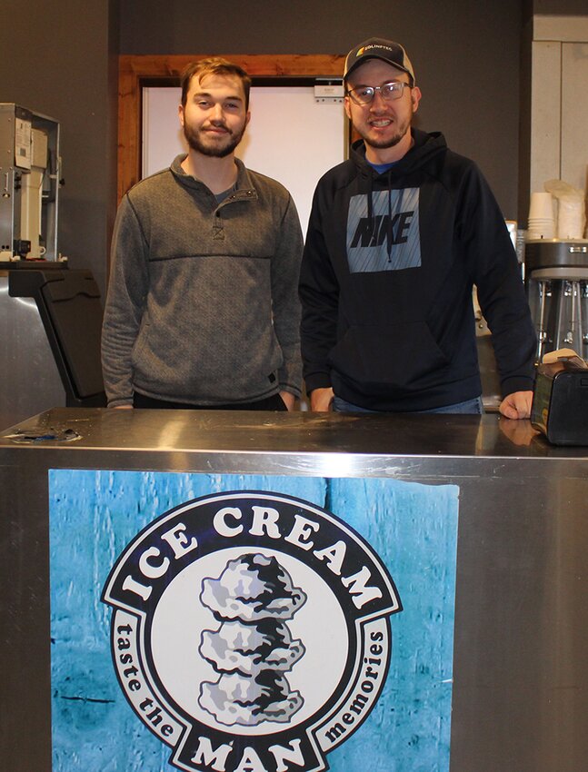 Brothers Keegan Marten, at left, and Jayden Marten, at right are renting out Ice Cream Man as a location to run their shaved ice business, The Ice Box, on a consistent basis during all seasons.