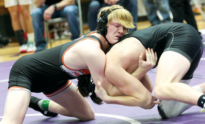 Hillsboro's Zander Wells finished fifth at the Rich Lovellette Classic on Saturday, Jan. 27, in Litchfield, beating Carson McPeek of Lena Winslow in the fifth place match.