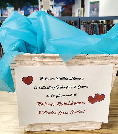 Nokomis Public Library is hosting a Valentine&rsquo;s Day card drive for seniors in the local area. All cards need dropped off by Tuesday, Feb. 13.