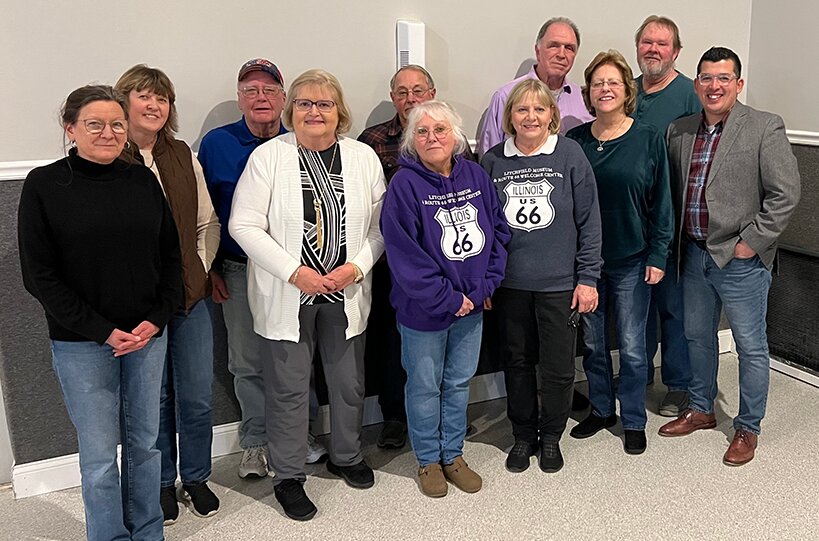 The first place finishing team at Litchfield Chamber&rsquo;s recent trivia night was Night at the Museum, pictured above. Team members from the left are Stacie Peecher, Connie Joyce, Mark Anderson, Joann Anderson, Bob Sneed, Debbie Sneed-Short, Carol Sneed, Dan Peters, Jean Peters, Dave Short and Adam Ortega.