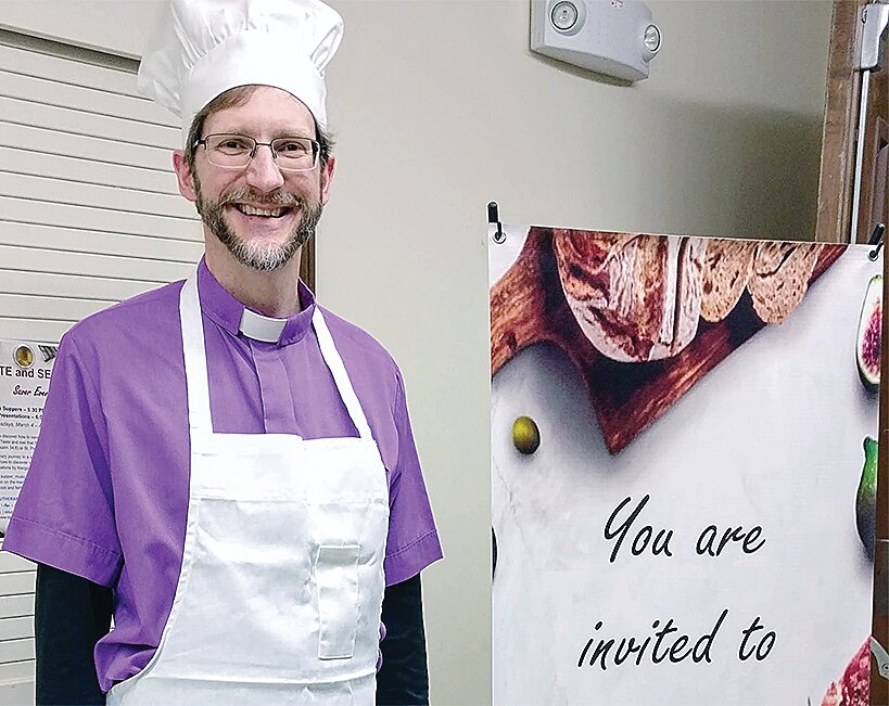 Pictured above, Chef and Pastor Stefan Munker of St. Paul&rsquo;s Lutheran Church in Hillsboro extends a warm welcome to the community for the church&rsquo;s &ldquo;Taste and See&rdquo; Lent series.
