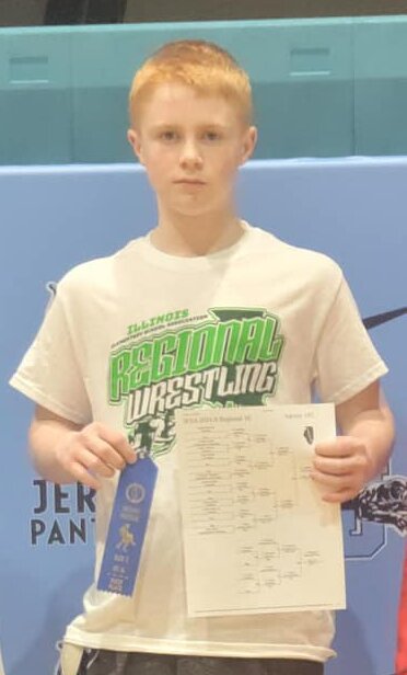 Litchfield Middle School seventh grader Kohen Kieffer took first the IESA Jerseyville Regional on Feb. 24, and  advanced to this Saturday&rsquo;s sectional in Vandalia.