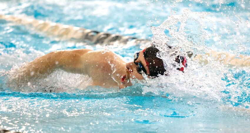 Nokomis senior Kaeden Loafman competed in the Champaign Centennial Sectional on Feb. 17, swimming in the 50-yard freestyle, finishing ninth with a time of 24.28, and the 100-yard freestyle, finishing 11th with a time of 55.78.