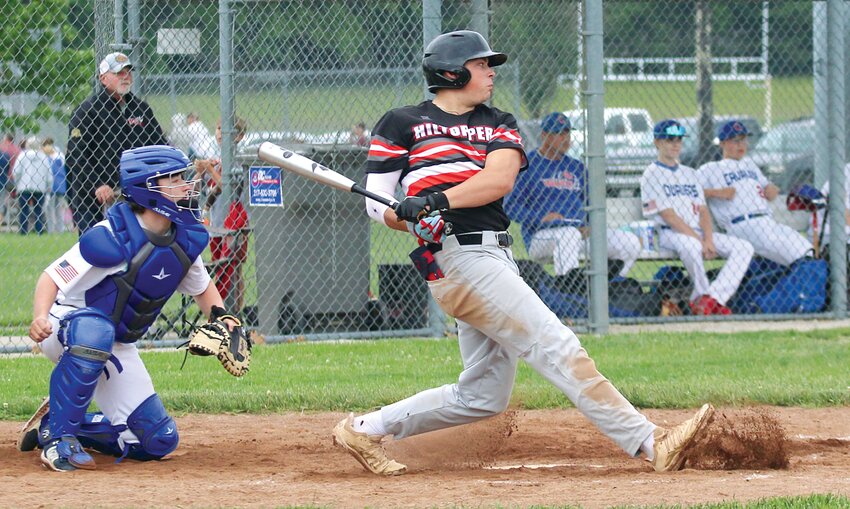 Hillsboro's Ketch Mills went 2-for-3 with three runs scored in the Toppers' 10-0 win over Carlinville in the regional quarterfinal on Monday, May 13.
