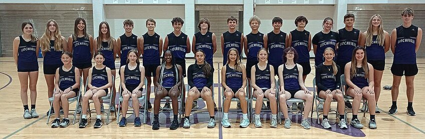 The Litchfield Middle School track program, coached by Stephanie Short and Drew Logan, qualified for a school record 27 events at the IESA Class 3A State Finals in East Peoria on May 17-18. State qualifiers and alternates, in front, from the left, are Sicily Lamb, Aubrie Boston, Libbey Gibbs, Jada Carroll, Lydia Borror-Gruelle, Adia Melchert, Hailey Green, Harley Foulk, Ava White and Emma Weidner. In the back row are Maggie Schwab, Adyson White, Kilee Hoover, Lana Cress, Ryker Witt, Jaylen Komor, Brylan Marten, Lukas Paine, Braylen Stewart, Jaxon Ray, Jalen Stewart, Troy Masinelli, Jennah Longwell, Braedyn Knapp, Mckenna Harmon and Andrew Boston.