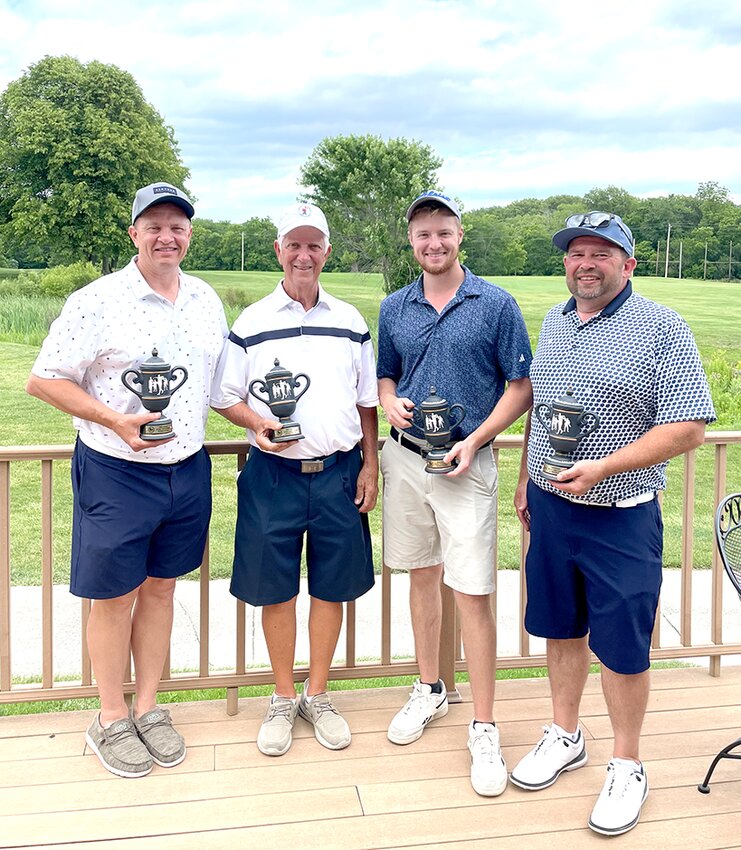 Winners from this years annual Roy L. Hertel golf tournament was the team of Tom Gibson Jr., Tom Gibson, Logan Mutchler and Eric Lohman. The outing raised $8,000 that will go to help those in need in the local community.