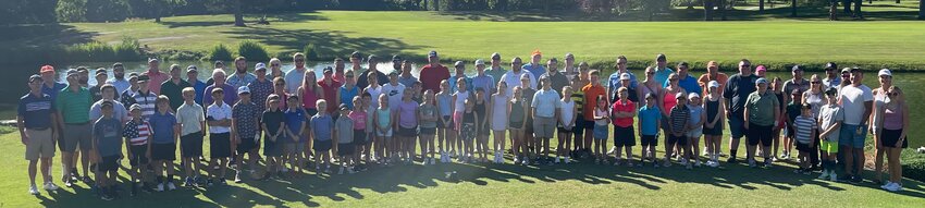 With 48 young golfers participating in the final tournament, this year&rsquo;s Litchfield Country Club junior golf camp was the biggest yet put on by the club. Above are the young golfers who honed their skills during the five-week camp, their playing partners for the youth/adult camp and some of the volunteers who made the event happen.
