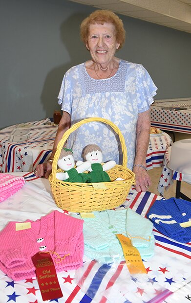 June Gile of Coffeen swept the category for crocheted items with her beautiful handmade sweaters and dolls.