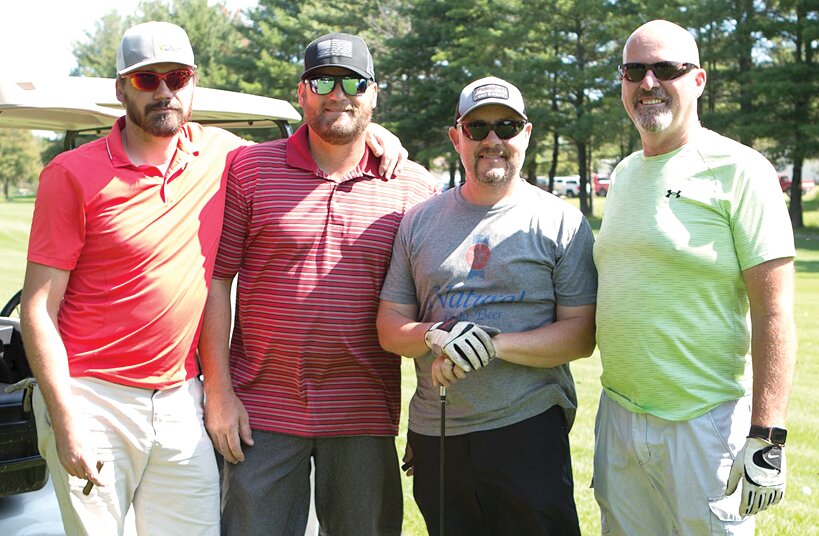 The team of Andy Carter, Adam Carter, David Gibson and Hans Christian finished second in the afternoon flight at the Arrowhead Open on Saturday, Aug. 17, at Lakeshore Golf Course in Taylorville.
