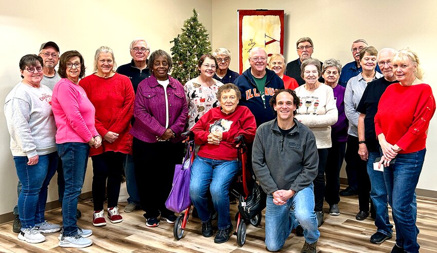 Pictured above in the front row are Teresa Weger, Linda Curtin, Debbie Daniels, Marian Pierson, Cindy Cross-Parrott, Betty Stephens, Eric Kenney, Guest speaker, Scott Allen, Elma Logan, Barb Duncan, Sheryl Murray, Richard Saboda and Brenda Sexton. In the back row are Alan Weger, Dick Breckenridge, David Spinner, Becky Spinner, John Bucari and Greg Parrott. Not pictured is Joyce Shelton.